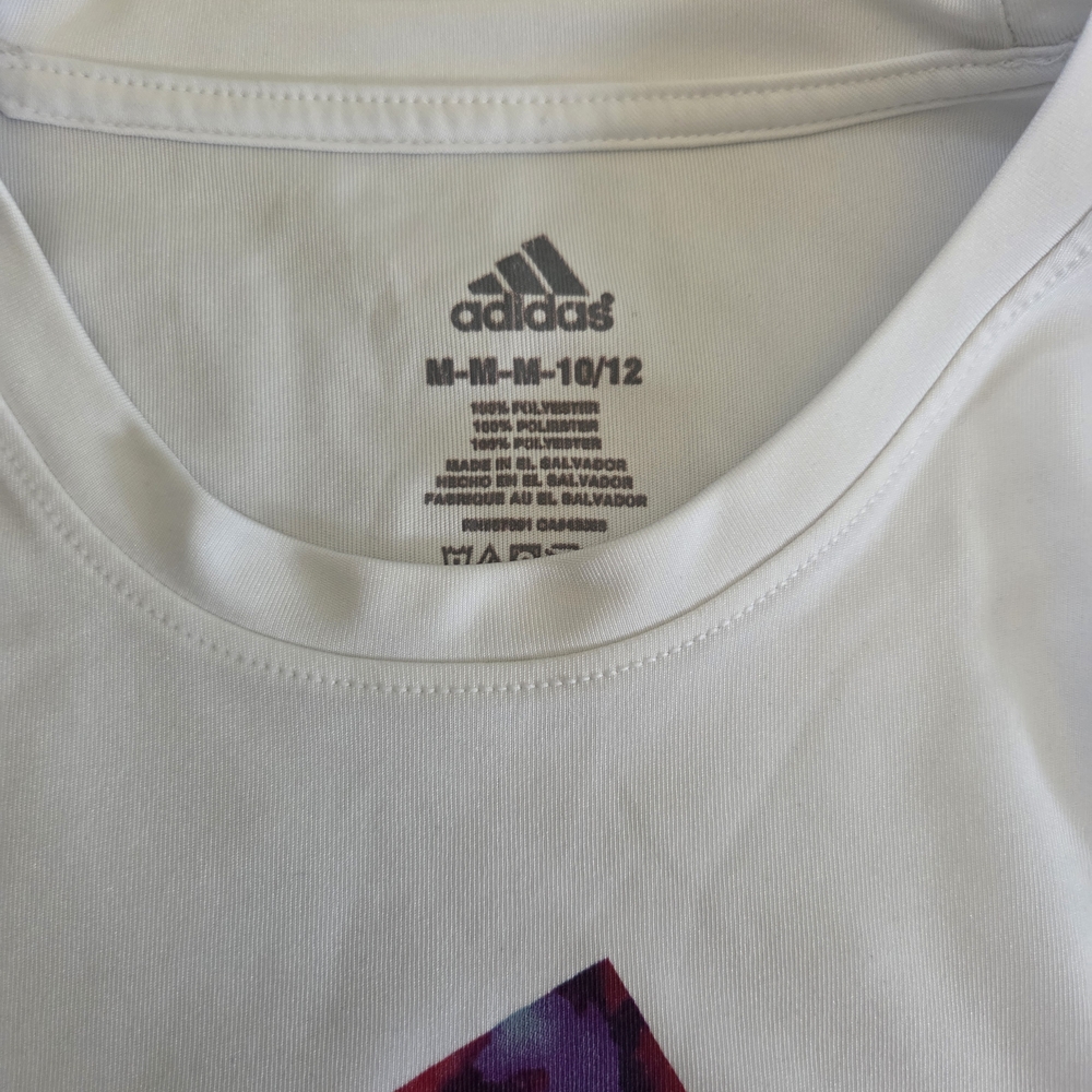 Adidas White Graphic T-Shirt